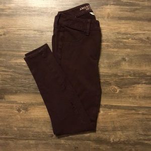 AE Maroon Jegging